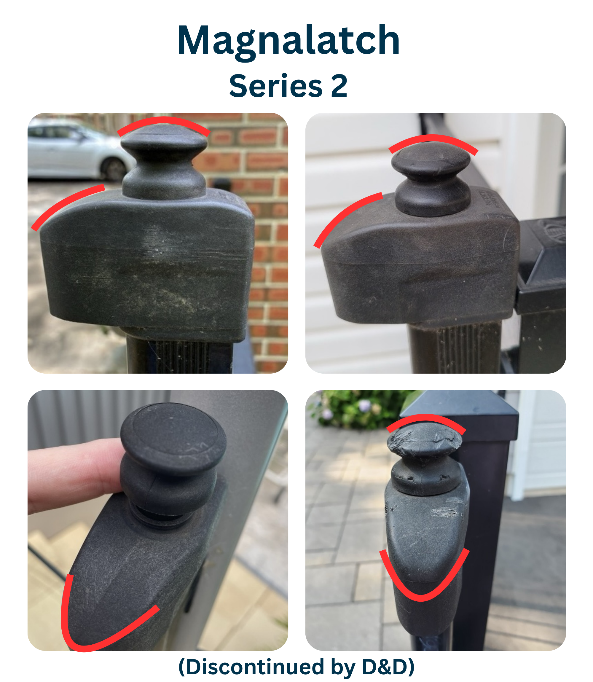 Series 2 Magnalatch reference photos with shape highlights